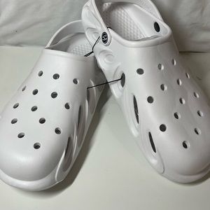 CROCKs, White Canvas Crocks